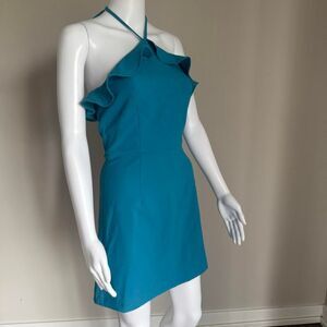 French Connection FCUK NWT Ruffle Neck Halter Cocktail Dress, Size Size XS